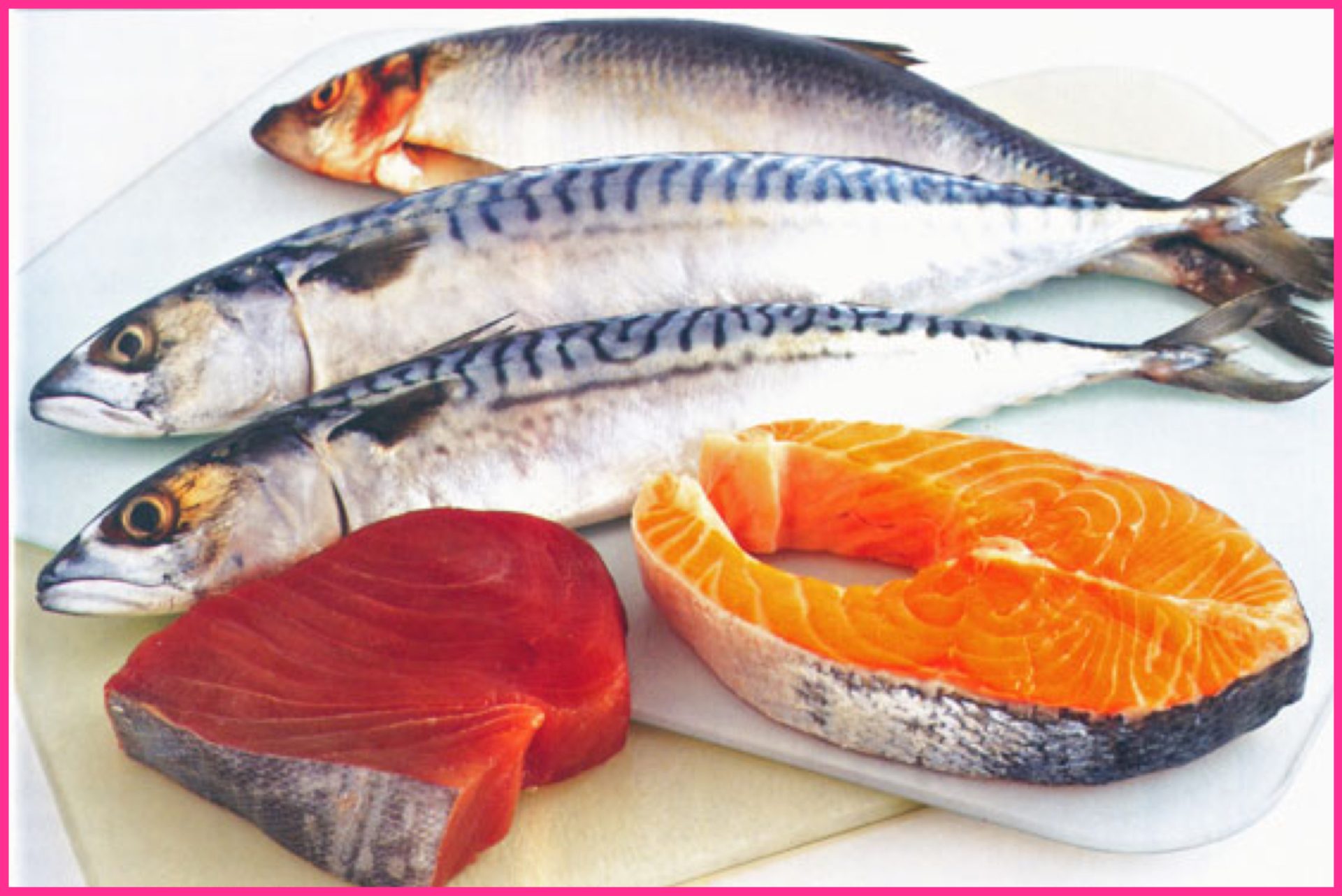 pesci ricchi di omega 3:tonno,salmone,sgombro,acciughe,trota